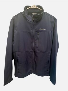 Eddie Bauer Navy Blue Softshell Sacket Mens Medium